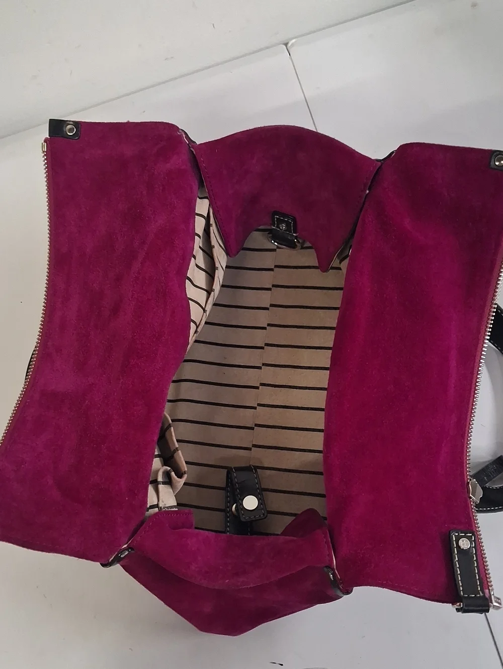 Kate Spade New York Purple Suede Shoulder Bag
